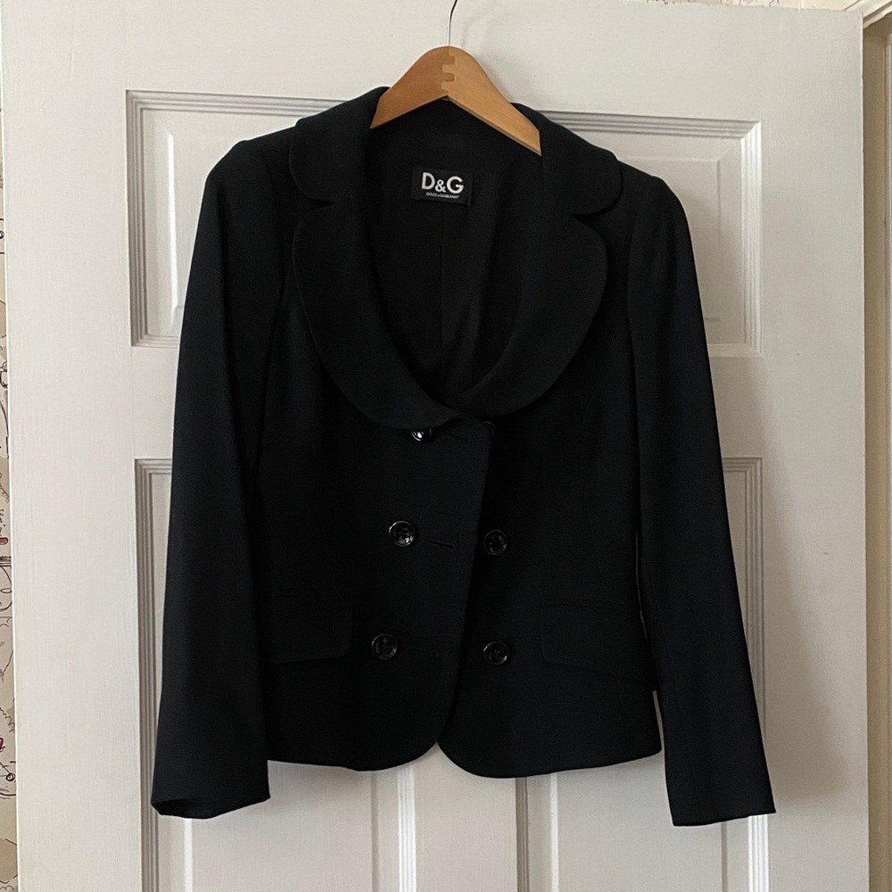 D&G Dolce & Gabbana Crepe Tailored Jacket. Sz. 30. XS. Made in Italy